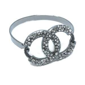 CHANEL Authentic Logo Charm Bracelet